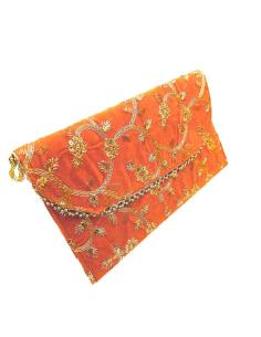 BOLSOS NARANJAS Y DORADOS CARTERAS PARA BAUTIZOS