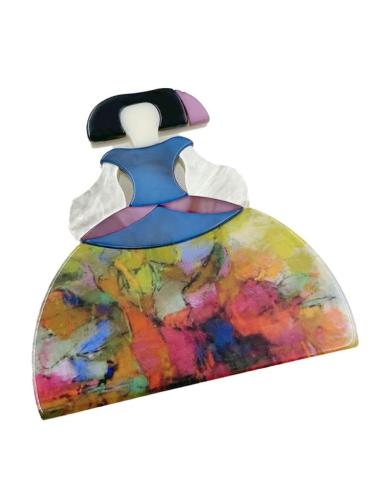 BROCHES MUJER DE MENINAS LLENAS DE COLOR PARA DECORAR PRENDAS