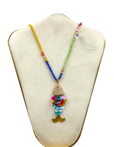 COLLARES LARGOS MULTICOLORES CON BONITO PECECILLO IDEALES PARA EL VERANO