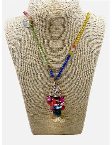 COLLARES LARGOS MULTICOLORES CON BONITO PECECILLO IDEALES PARA EL VERANO