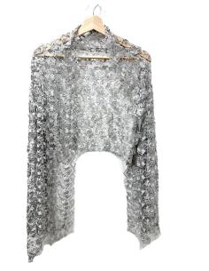 CHALES FIESTA GRISES DE ENCAJE PARA NOCHES BODAS BAUTIZOS Y COMUNIONES