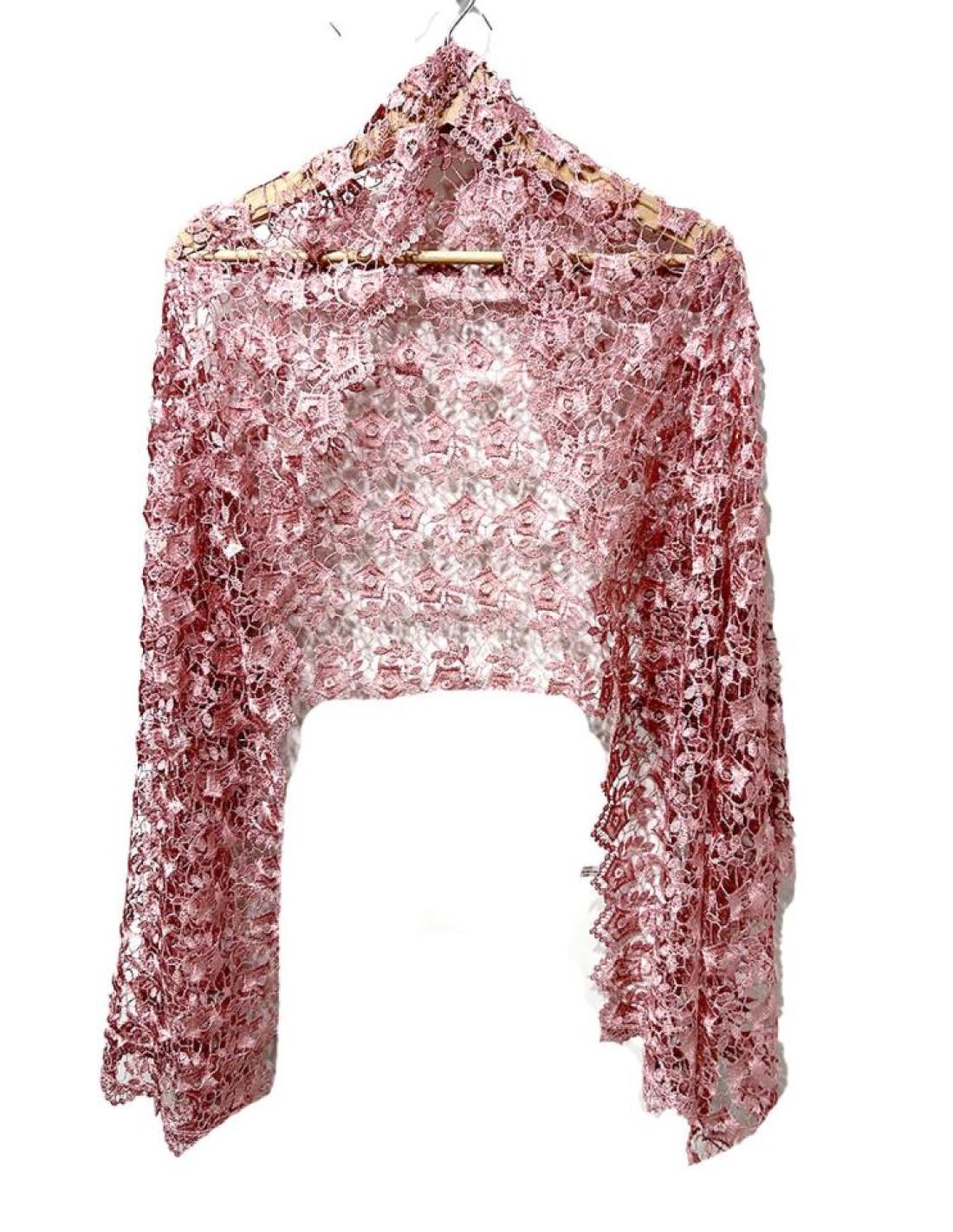 Chales rosas de fiesta de encaje elegante,colores de moda,neutros y ...