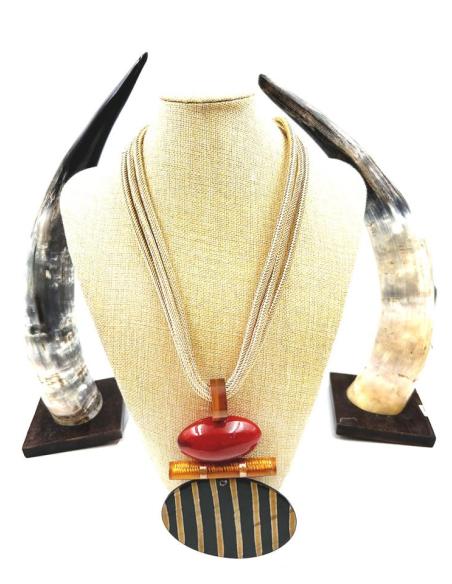 COLLARES MUJER DE CUERNO DE BUFALO AFRICANO ESTILO IBIZA