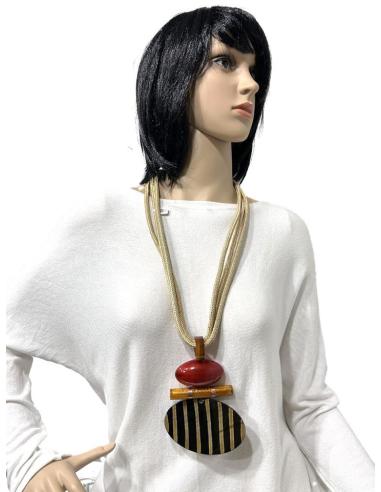 COLLARES MUJER DE CUERNO DE BUFALO AFRICANO ESTILO IBIZA