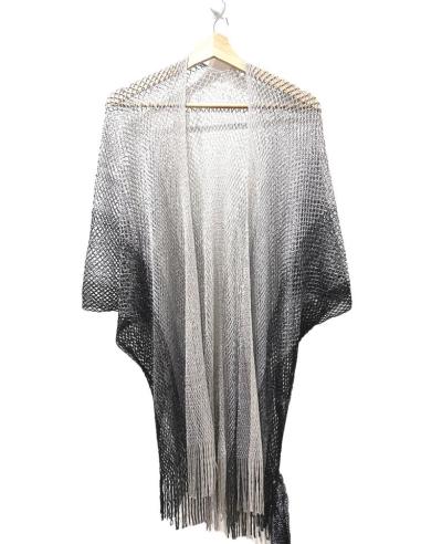CHAL MUJER KIMONOS NEGROS Y PLATEADOS ESTILO IBIZA