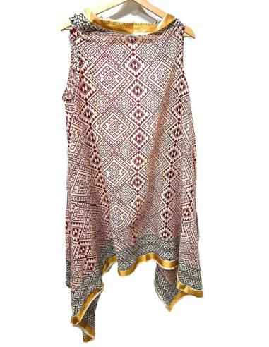 CHALECOS GRANATES Y NEGROS ESTILO TRIBAL AFRICANO