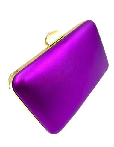 BOLSOS MORADOS DE FIESTA METALIZADOS GLAM PARA INVITADAS DE BODAS