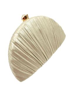 BOLSOS DORADOS DE FIESTA BODA BAUTIZO Y COMUNION DISEÑO MEDIA LUNA O ABANICO