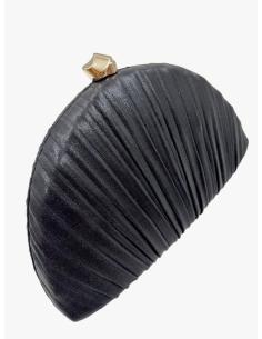 BOLSOS NEGROS DE FIESTA BODA BAUTIZO Y COMUNION DISEÑO MEDIA LUNA O ABANICO