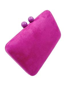 BOLSOS FIESTA FUCSIAS CEREZA CON CIERRE DOBLE BOLA