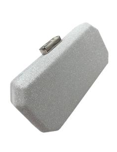 BOLSOS PLATEADOS DE FIESTA CON DISEÑO OCTOGONAL PARA BODAS