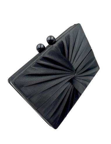 BOLSOS FIESTA NEGROS MUY ELEGANTES TEXTURA SEDA PARA BODAS