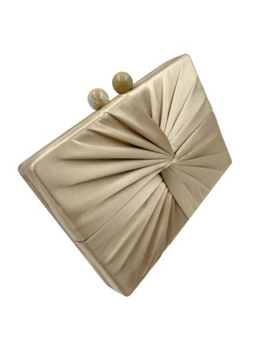 BOLSOS FIESTA DORADOS OCRE ELEGANTES TEXTURA SEDA PARA BODAS