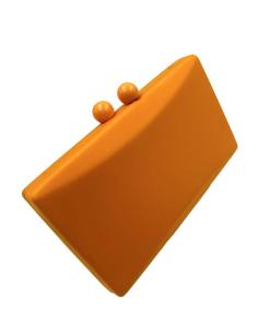 BOLSOS NARANJAS DE FIESTA CON CIERRE DOBLE BOLA EN EL MISMO COLOR