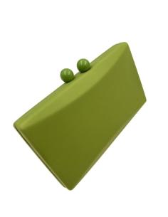 BOLSOS PISTACHOS DE FIESTA CON CIERRE DOBLE BOLA EN EL MISMO COLOR