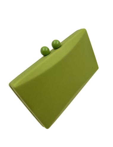 BOLSOS PISTACHOS DE FIESTA CON CIERRE DOBLE BOLA EN EL MISMO COLOR