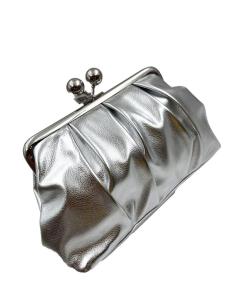 BOLSOS VINTAGE DE FIESTA PLATEADOS CON CIERRE BOLA DOBLE COMO LOS DE ANTES