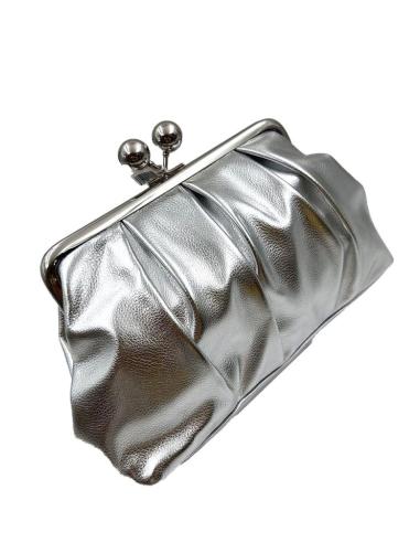 BOLSOS VINTAGE DE FIESTA PLATEADOS CON CIERRE BOLA DOBLE COMO LOS DE ANTES