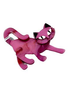 BROCHES FUCSIAS DE GATITO PARA PRENDAS DE VESTIR