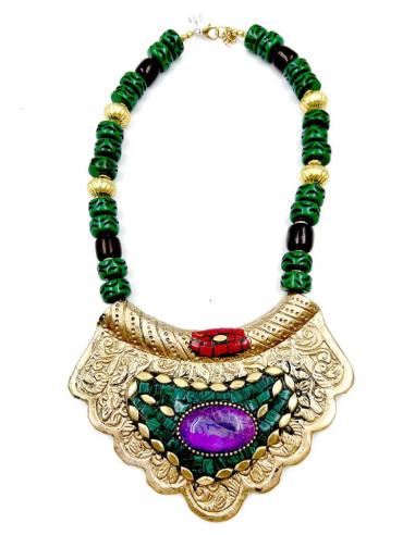 COLLARES MUJER VERDES ESTILO BOHO Y TRIBAL QUEDA PRECIOSO Y ORIGINAL