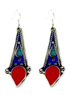 PENDIENTES MUJER PLATEADOS LARGOS PARA LOOK IBICENCO