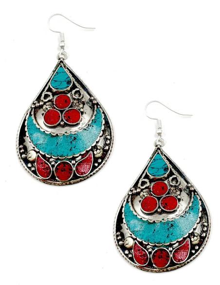 PENDIENTES PARA MUJER LARGOS PLATEADOS ESTILO BOHO E IBIZA