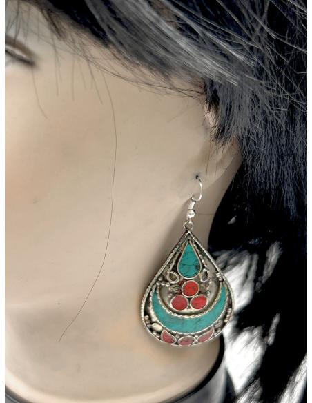 PENDIENTES PARA MUJER LARGOS PLATEADOS ESTILO BOHO E IBIZA