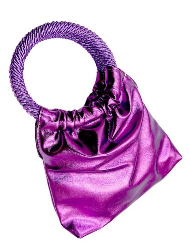 BOLSOS MORADOS METALIZADOS DE FIESTA Y ASA REDONDA O CADENA LARGA