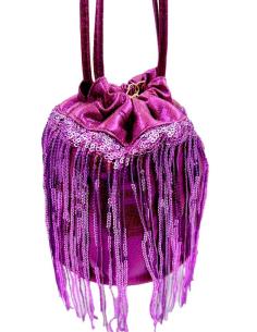 BOLSOS FIESTA MORADOS PURPURA LIMOSNERA CON FLECOS CHIC DE LENTEJUELAS