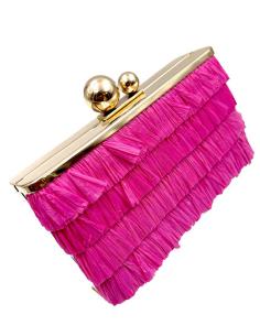 BOLSOS RAFIA FUCSIAS DE FIESTA PARA BODAS VERANO Y CEREMONIAS EN LA PLAYA
