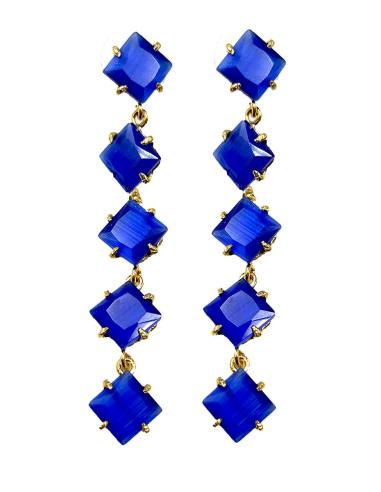 PENDIENTES LARGOS DE PIEDRA EN...