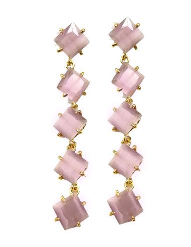 PENDIENTES LARGOS DE PIEDRA EN...