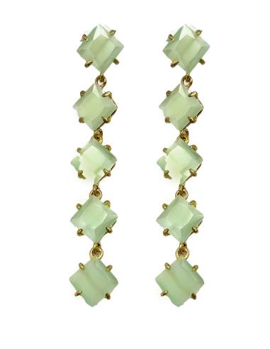 PENDIENTES LARGOS DE PIEDRA EN...