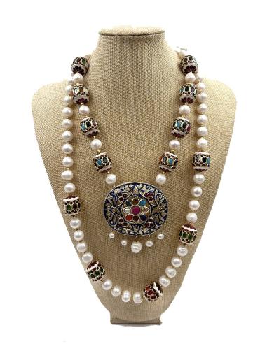 COLLARES DE PERLAS Y PIEDRA CON...
