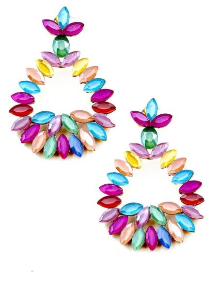PENDIENTES FAVORECEDORES EN MULTICOLOR PARA BODAS Y EVENTOS