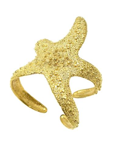 BRAZALETES DORADOS PARA MUJER CON ESTRELLA DE MAR