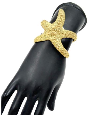 BRAZALETES DORADOS PARA MUJER CON ESTRELLA DE MAR