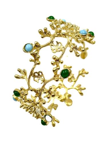 BRAZALETES ONLINE DE MUJER DORADOS VERDES Y AZULES