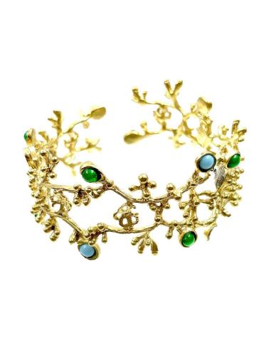BRAZALETES ONLINE DE MUJER DORADOS VERDES Y AZULES