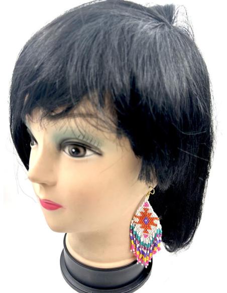 PENDIENTES LARGOS DE FLECOS ESTILO BOHO EN COLORES ALEGRES