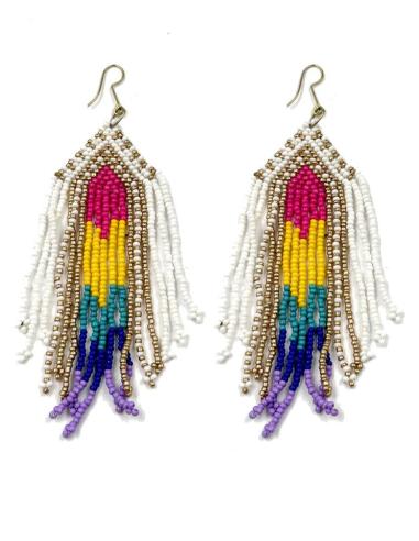 PENDIENTES HIPPIES PARA EL VERANO FLECOS COLORIDOS