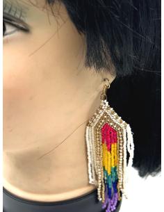 PENDIENTES HIPPIES PARA EL VERANO FLECOS COLORIDOS 2