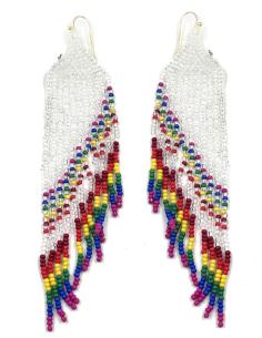 Imagen del producto PENDIENTES ETNICOS Y TRIBALES CON FLECOS IDEAL PRIMAVERA VERANO