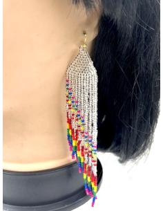 PENDIENTES ETNICOS Y TRIBALES CON FLECOS IDEAL PRIMAVERA VERANO 2