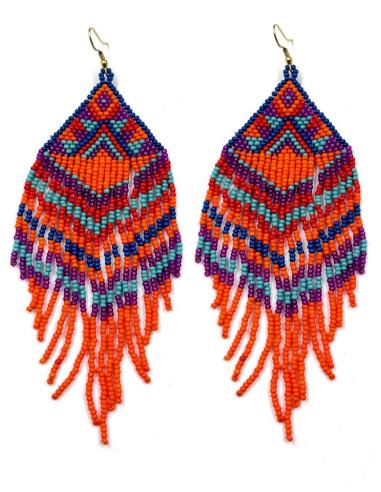 PENDIENTES IBIZA MUY ORIGINALES AZULES Y NARANJAS
