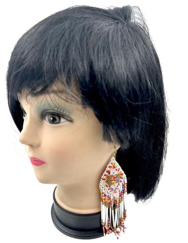 PENDIENTES LARGOS IBICENCOS CON FLECOS CHEROKEE