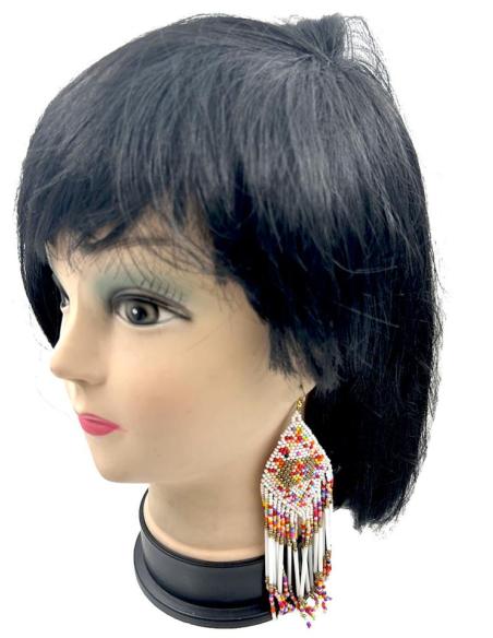 PENDIENTES LARGOS IBICENCOS CON FLECOS CHEROKEE