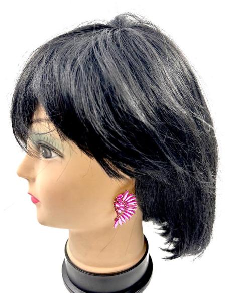 PENDIENTES FUCSIAS DE FIESTA PARA INVITADA DE BODA