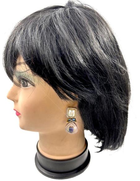 PENDIENTES BODA LARGOS AZUL MARINO Y CIRCONITA MUY FAVORECEDORES