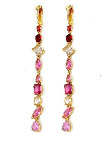 PENDIENTES LARGOS EN TONOS ROSAS JOYAS PARA BODAS ESPECIAL INVITADAS